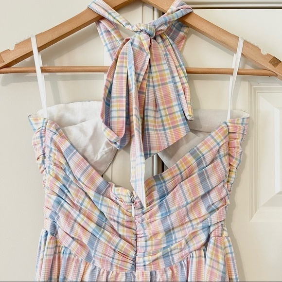 Majorelle Florian Midi Dress in Pastel Plaid XS - Picture 7 of 10